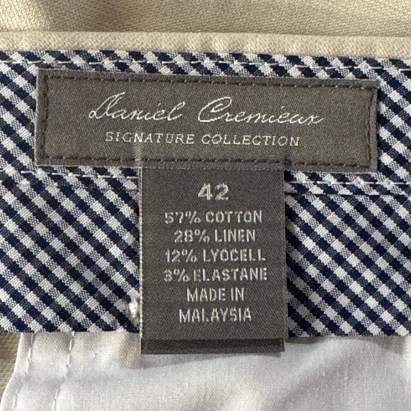 Cremieux SZ 42 Shorts Pocket Zip-Fly Linen Blend Signature Collection Flat Front - Picture 6 of 6